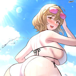 This is a pixiv picture whose title is 수영복 아니스.