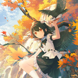 This is a pixiv picture whose title is 射命丸文.