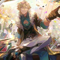 This is a pixiv picture whose title is Aventurine ♠️🦚.