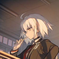 This is a pixiv picture whose title is 隣の席の折田さん.