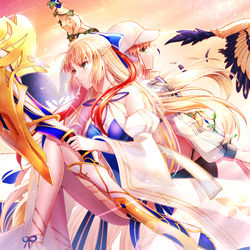 This is a pixiv picture whose title is 十束剣とミストルティン.