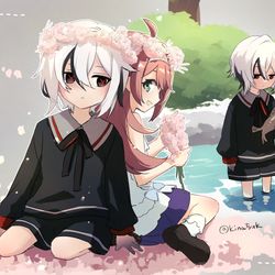 This is a pixiv picture whose title is 召使ちゃんがめちゃ可愛かった.