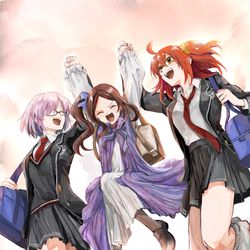 This is a pixiv picture whose title is 通学路.