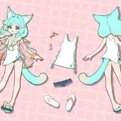 This is a pixiv picture whose title is 薄荷猫.
