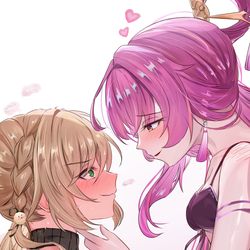 This is a pixiv picture whose title is 青雀×符玄.