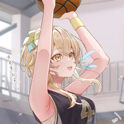 This is a pixiv picture whose title is きわどいパスでも受け取ってくれる蛍ちゃん🏀.