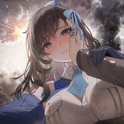 This is a pixiv picture whose title is Nikke 1.5th anniversary.