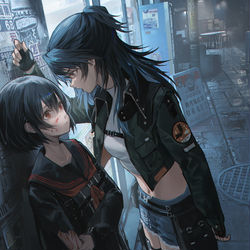 This is a pixiv picture whose title is —.