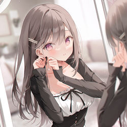This is a pixiv picture whose title is 🎀.