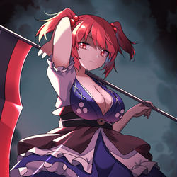 This is a pixiv picture whose title is 小野塚小町の殺人.