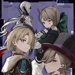 This is a pixiv picture whose title is 【5/5新刊リネ・リネット・フレミネ合同誌】うつし世は悲劇の夢.