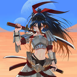 This is a pixiv picture whose title is Isekai Samuai.