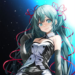 This is a pixiv picture whose title is 初音ミク 【ディメンション】.