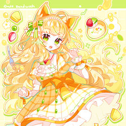 This is a pixiv picture whose title is 酸味と甘味でできた女の子.