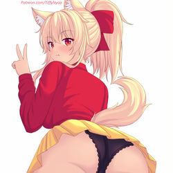 This is a pixiv picture whose title is Ecchi!! Up my skirt~~.