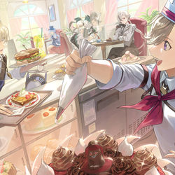 This is a pixiv picture whose title is Cafe of the Hearth🍹.
