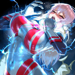 This is a pixiv picture whose title is ウルトラソニコvsエレキング.