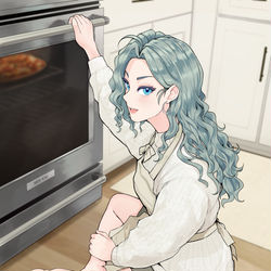 This is a pixiv picture whose title is ピザを焼く関鰤谷さん.