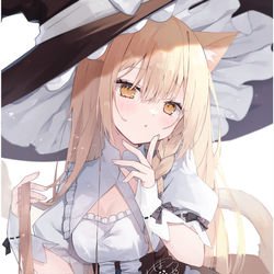 This is a pixiv picture whose title is 猫耳魔理沙ちゃん.