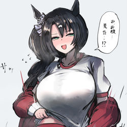 This is a pixiv picture whose title is 油断してたサトノクラウン.