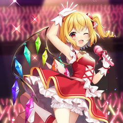 This is a pixiv picture whose title is 最強で無敵のアイドル.