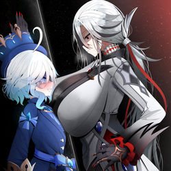This is a pixiv picture whose title is アルレッキーノ VS フリーナ.