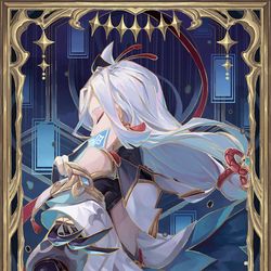 This is a pixiv picture whose title is 【Genshin】Shenhe.