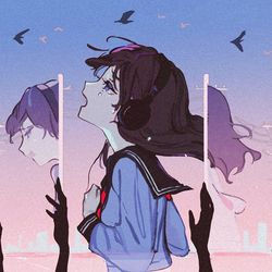This is a pixiv picture whose title is 『歌い続けるよ』.