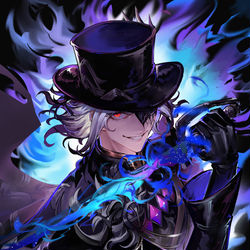 This is a pixiv picture whose title is 岩窟王.