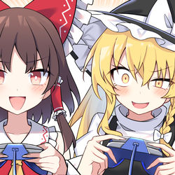 This is a pixiv picture whose title is レイマリ!.