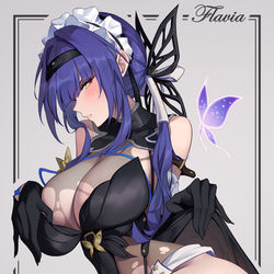 This is a pixiv picture whose title is 芙拉薇娅. 女仆.