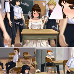 This is a pixiv picture whose title is 男子高校生は雨に降られて花嫁になる・その後.