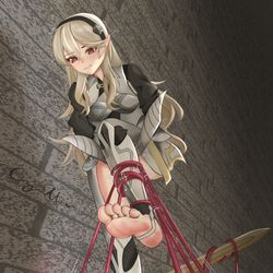 This is a pixiv picture whose title is 约稿 - 陷入触手地板陷阱的神威子.