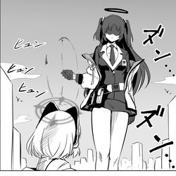 This is a pixiv picture whose title is 戦え…モモイ・アッカーマン.