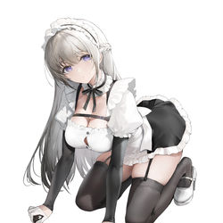 This is a pixiv picture whose title is お嬢様×メイド.