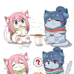 This is a pixiv picture whose title is 🐱🍜🐱.