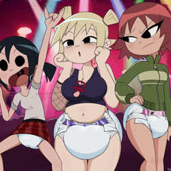This is a pixiv picture whose title is Knives, Roxie, and Kim.