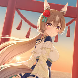 This is a pixiv picture whose title is 巫女ダイヤちゃん.