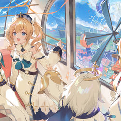 This is a pixiv picture whose title is 🎡🌸☁.