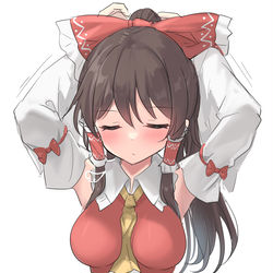 This is a pixiv picture whose title is 髪結霊夢さん.