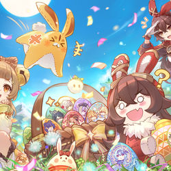 This is a pixiv picture whose title is 🐰🥚🐰.