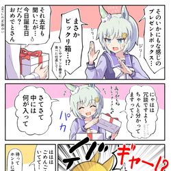 This is a pixiv picture whose title is セイちゃんお誕生日おめでとう漫画2024.