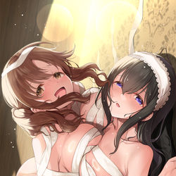 This is a pixiv picture whose title is 【358+】　「絡まっちゃいましたー」.
