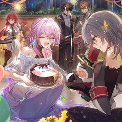This is a pixiv picture whose title is HSR 1year.