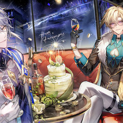 This is a pixiv picture whose title is 1st Anniversary！.