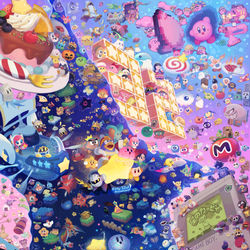 This is a pixiv picture whose title is 星のカービィ32周年！.