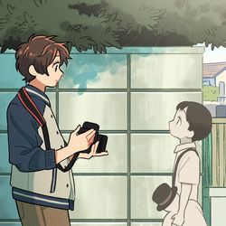 This is a pixiv picture whose title is シャッターが切れない存在.