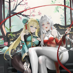 This is a pixiv picture whose title is 松雀，瑟利姆中华娘.