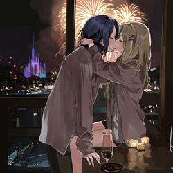 This is a pixiv picture whose title is お泊まりディズニー.