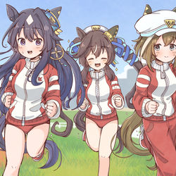 This is a pixiv picture whose title is ヴヴヴ三姉妹が描きたかっただけ.